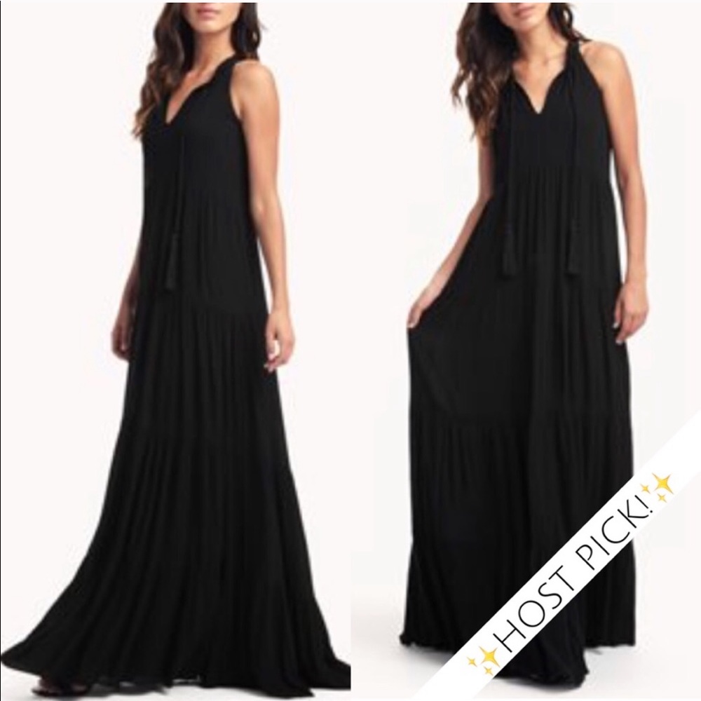 ✨HP!✨NWT Ella Moss Black Tiered Maxi Dress - M